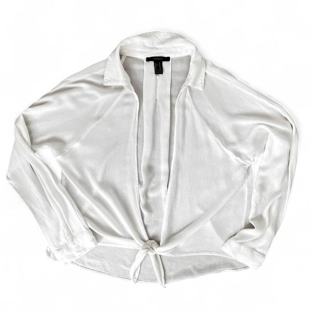 White Tie Front Cover Up Women's Medium
